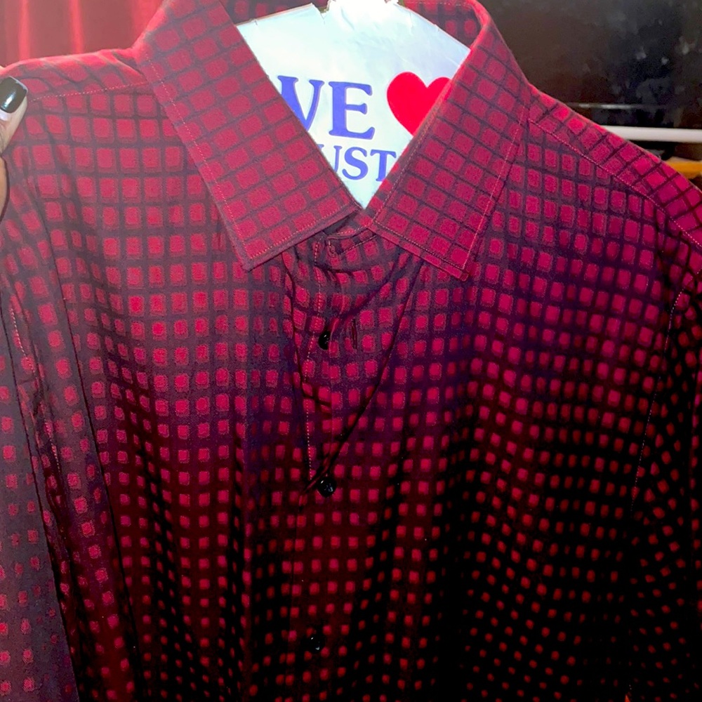 J Cado shirt with red and black design